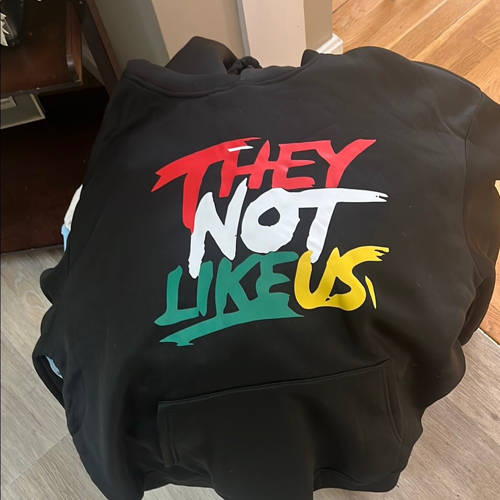 Black Hoodie with Colorful Graphic Text